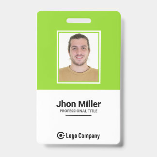 Crachá Foto de Funcionário Personalizada, Logotipo, Códig