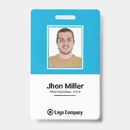 Crachá Foto de Funcionário Personalizada, Logotipo, Códig