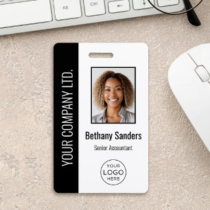 Crachá Foto de Funcionário Personalizada, Logotipo, Nome