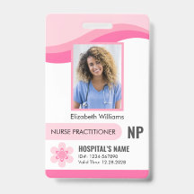 Foto de ID de Segurança Personalizável para Enferm