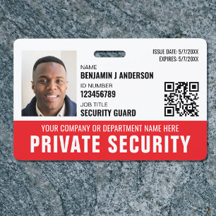 Crachá Foto de Identificação de Segurança Personalizada L