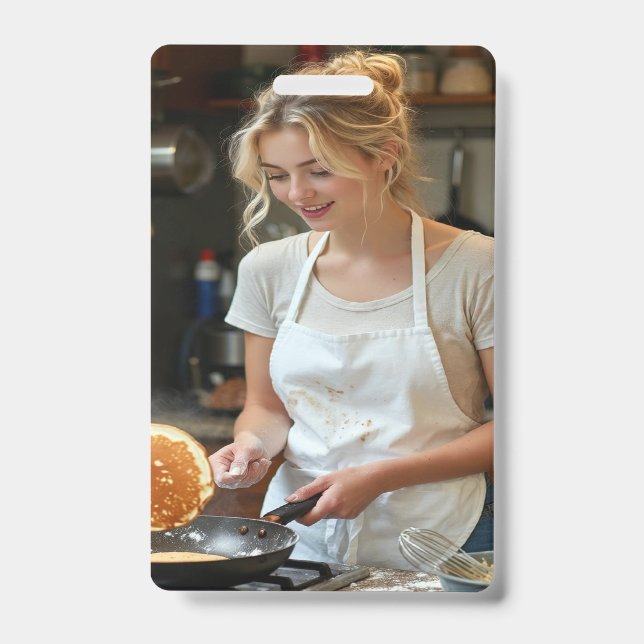 Crachá Foto de Panquecas de Cozinha Personalizar (Frente)