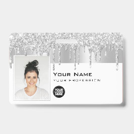 Crachá Foto do funcionário do Glam personalizado, código 