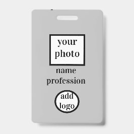 Crachá foto do funcionário do sumário,código do bar,logot