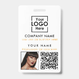 Crachá Foto do funcionário ID Código QR personalizado Imp