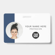 Foto do Funcionário Personalizada, Código QR, Logo