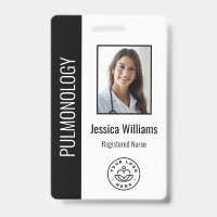 Foto do funcionário personalizado Blue White ID Pr