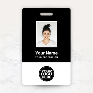 Crachá Foto do funcionário personalizado, código do Bar