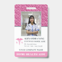 Crachá Foto do Nurse Home Health Aid