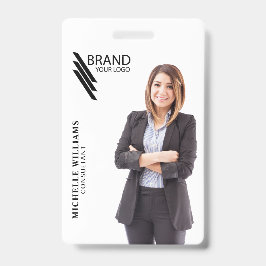 Crachá Foto e Logo Profissionais Elegantes