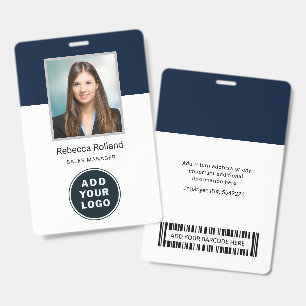 Crachá Foto ID de Funcionário e Logotipo da Empresa com C