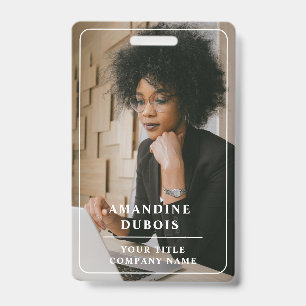 Crachá Foto ID Profissional Moderna para Empresas