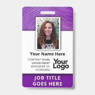 Crachá Foto Nome Personalizado de Funcionário Corporativo