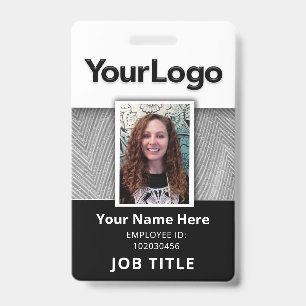Crachá Foto Nome Personalizado de Funcionário Corporativo