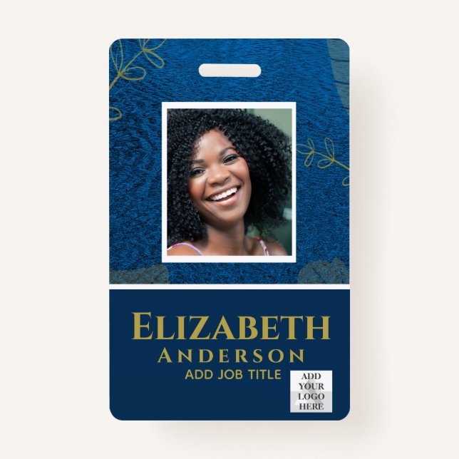 CRACHÁ FOTO PARA FUNCIONÁRIOS Código de barras QR  (Frente)