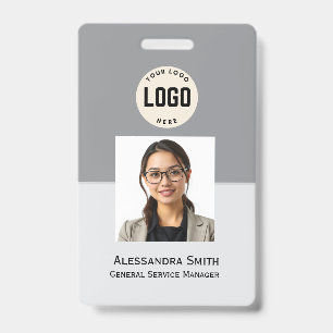 Crachá Foto Personalizada de Funcionário, Código de Barra