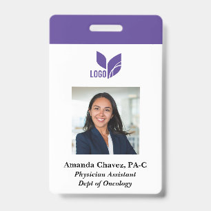 Crachá Foto Personalizada de Funcionário com Nome para Em