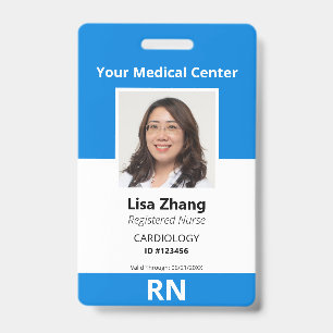 Crachá Foto Personalizada de Funcionário de Hospital