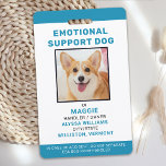Crachá Foto personalizada de ID de cão de suporte emocion<br><div class="desc">Cachorro de suporte emocional - Identifique facilmente o seu cão como um AEE, ao mesmo tempo que mantém o seu cão focado e cortado em distrações enquanto trabalha com um destes crachás de identificação de cães do AEE k9. Apesar de não ser necessário, um crachá de ID de cão de...</div>