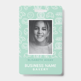 Crachá Foto Personalizada de Negócios de Padaria