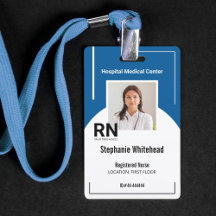 Foto personalizada de pessoal médico ID Royal Blue