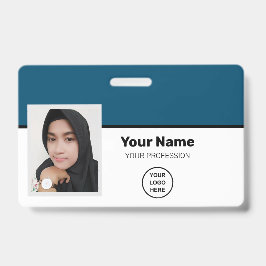 Crachá Foto personalizada do funcionário - Código de barr