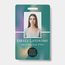 Crachá Foto personalizada do funcionário, código de barra