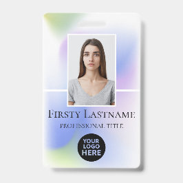 Crachá Foto personalizada do funcionário, código de barra