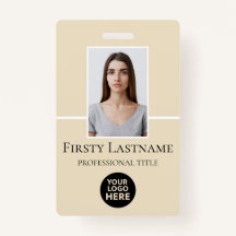 Foto personalizada do funcionário, código de barra