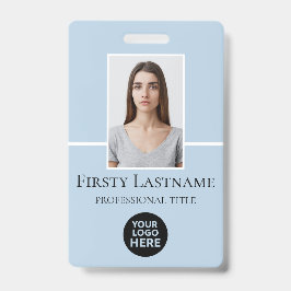 Crachá Foto personalizada do funcionário, código de barra