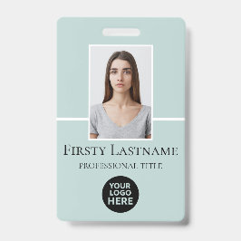 Crachá Foto personalizada do funcionário, código de barra
