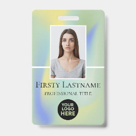 Crachá Foto personalizada do funcionário, código de barra