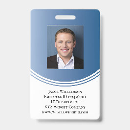 Crachá Foto Personalizada do Funcionário de Negócios Mode