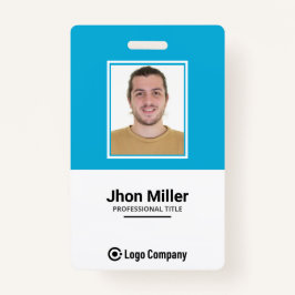 Crachá Foto personalizada, logotipo, código do Bar, Crach
