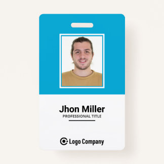 Crachá Foto personalizada, logotipo, código do Bar, Crach