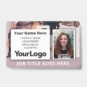 Crachá Foto Personalizada Nome Funcionário Corporativo Pr