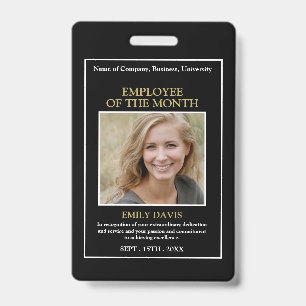 Crachá Foto Personalizada - Prêmio de Funcionário