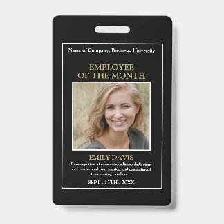 Crachá Foto Personalizada - Prêmio de Funcionário