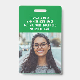 Crachá Foto professor enfermeira verde nome