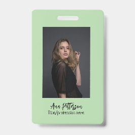 Crachá foto profissional QR website email social moderno