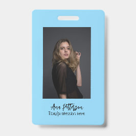 Crachá foto profissional QR website email social moderno