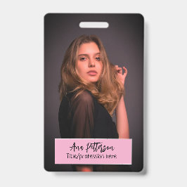 Crachá foto profissional QR website email social moderno