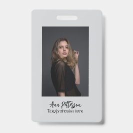 Crachá foto profissional QR website email social moderno