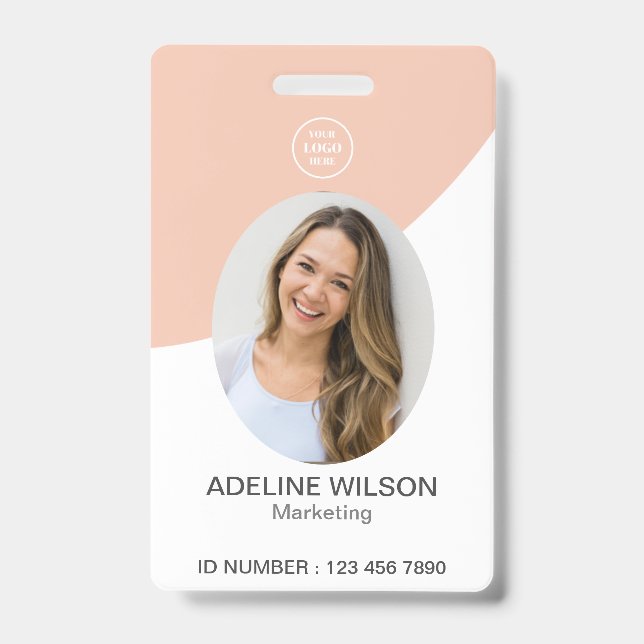 Crachá Fotografia de identificação do funcionário no cart (Frente)