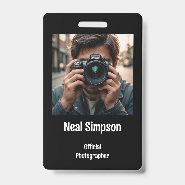 Crachá Fotógrafo Oficial (Front)