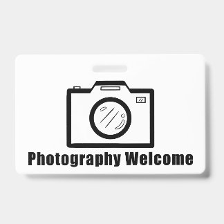 Crachá Fotos bem-vindas!