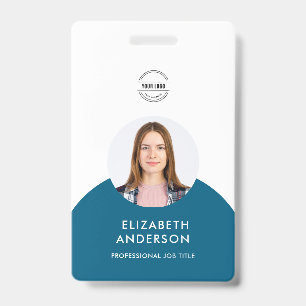 Crachá Funcionário de Negócios Minimalista Personalizado