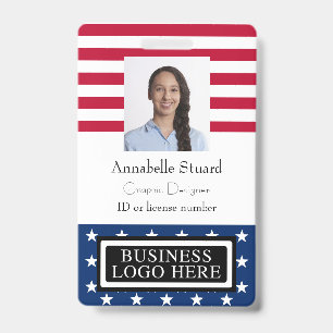 Crachá Funcionário do American Flag Business Security