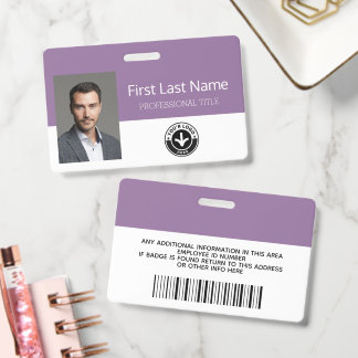 Crachá Funcionário Personalizado - Foto, Código de Barras