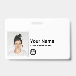 Crachá Funcionário Personalizado - Foto, Código de Barras